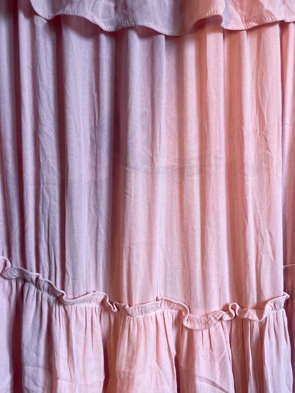 LOFT Ann Taylor Blush Pink Tiered Halter Style Maxi Dress Size Large - Picture 9 of 9